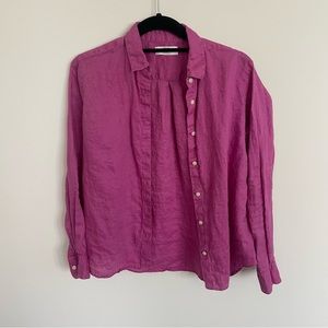 Uniqlo | Pink linen button down